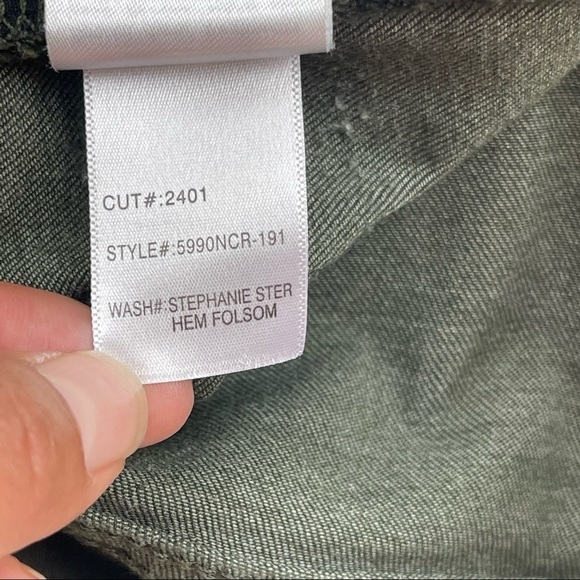 Articles of Society Stephanie Ster Hem Folsom Skinny Olive Jeans Size 26 - Picture 10 of 11